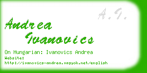 andrea ivanovics business card
